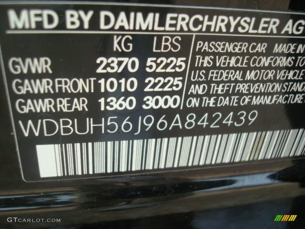 2006 Mercedes-Benz E 350 Wagon Info Tag Photos