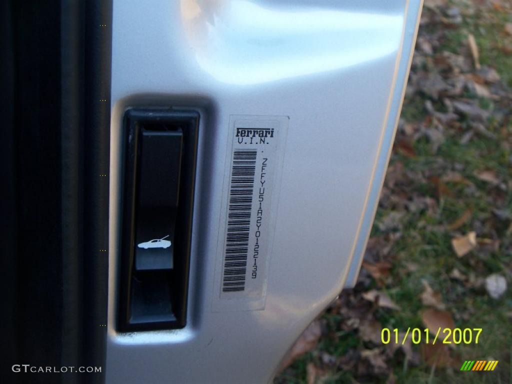 2000 Ferrari 360 Modena Info Tag Photo #40000792