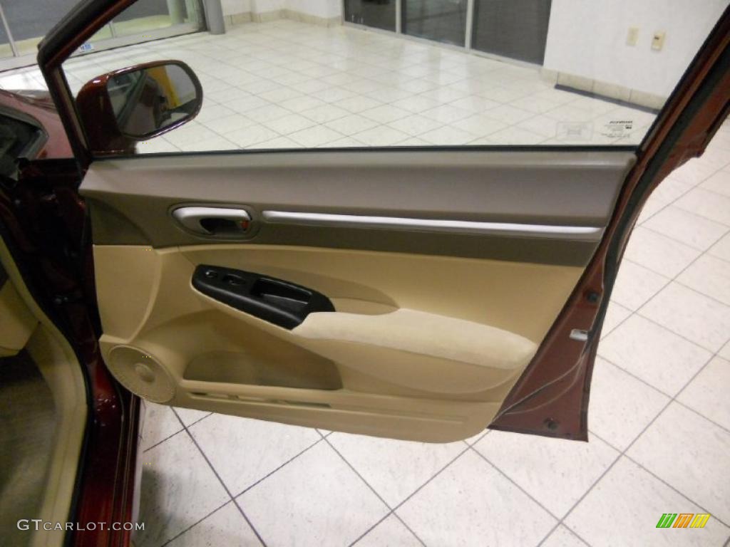 2008 Honda Civic EX Sedan Ivory Door Panel Photo #40001192