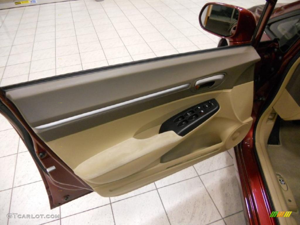 2008 Honda Civic EX Sedan Ivory Door Panel Photo #40001200