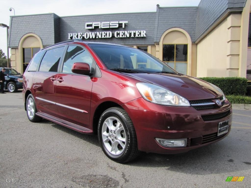 2005 Sienna XLE Limited - Salsa Red Pearl / Taupe photo #1