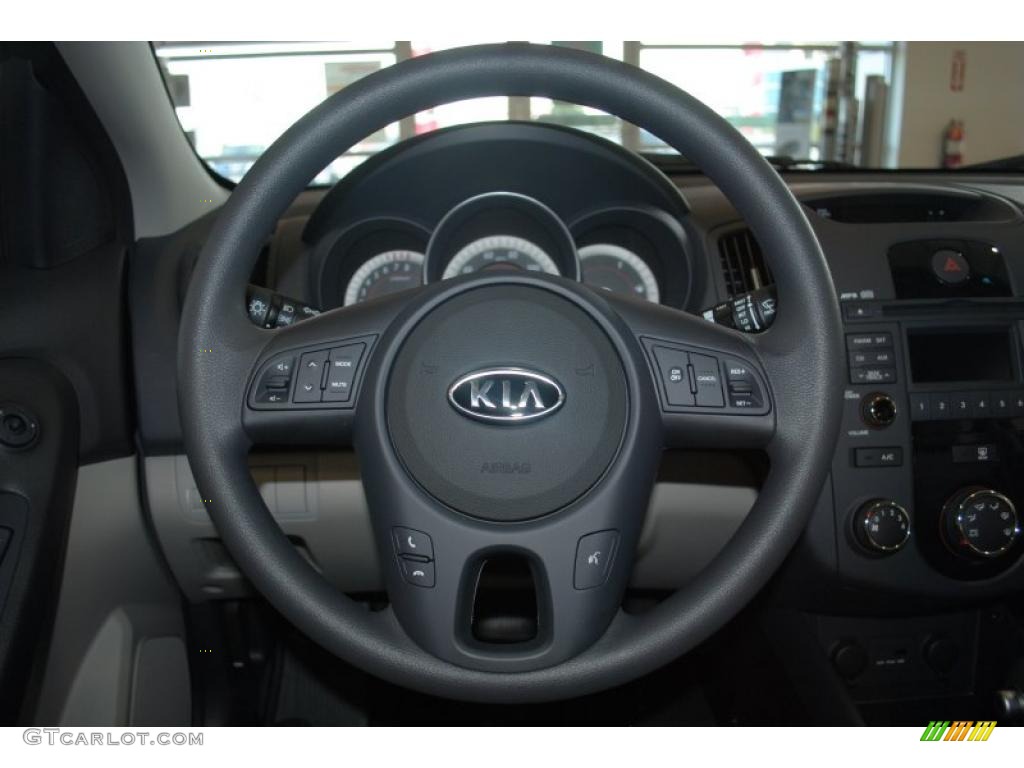 2011 Kia Forte EX Stone Steering Wheel Photo #40009602