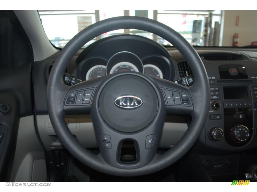 2011 Kia Forte EX Stone Steering Wheel Photo #40010214
