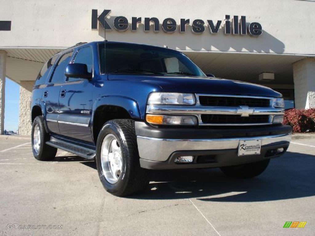 2002 Tahoe LT 4x4 - Indigo Blue Metallic / Tan/Neutral photo #1