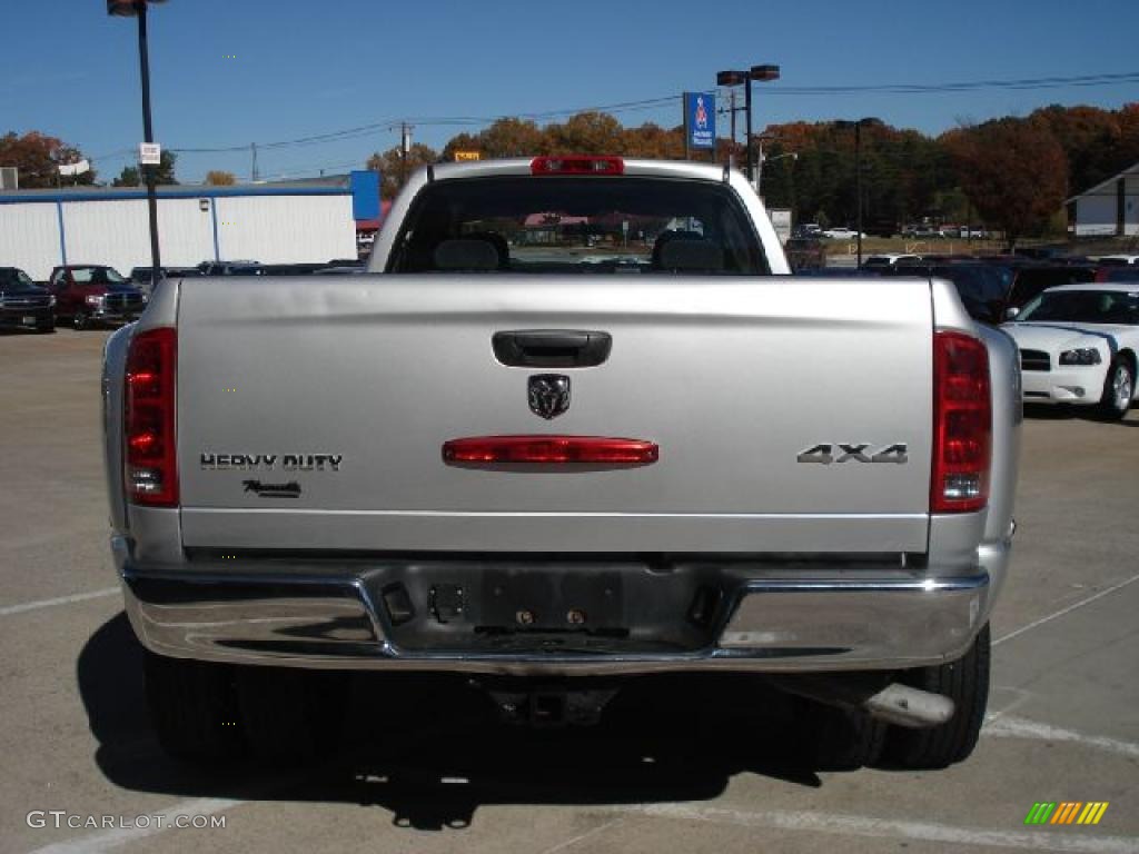 2004 Ram 3500 SLT Quad Cab 4x4 Dually - Bright Silver Metallic / Dark Slate Gray photo #4