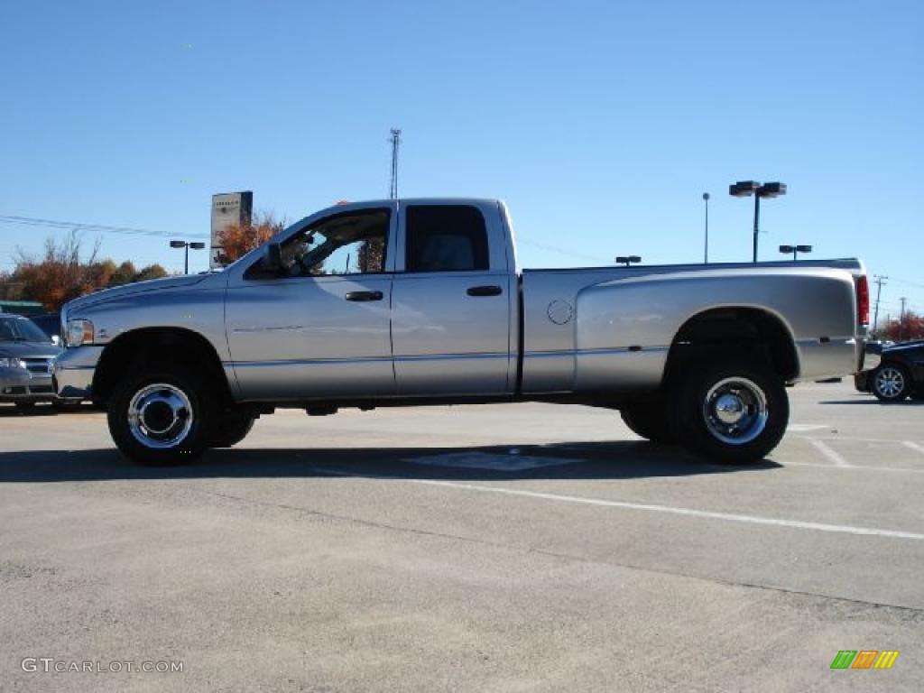 2004 Ram 3500 SLT Quad Cab 4x4 Dually - Bright Silver Metallic / Dark Slate Gray photo #6