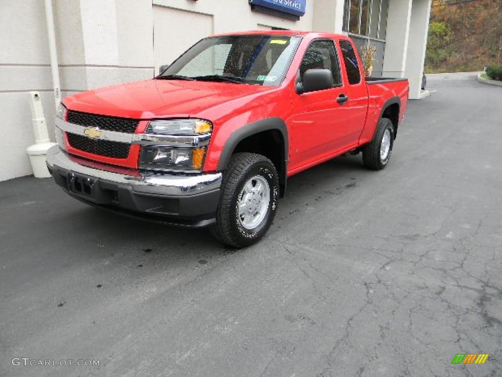 2007 Colorado LT Extended Cab 4x4 - Victory Red / Very Dark Pewter photo #7