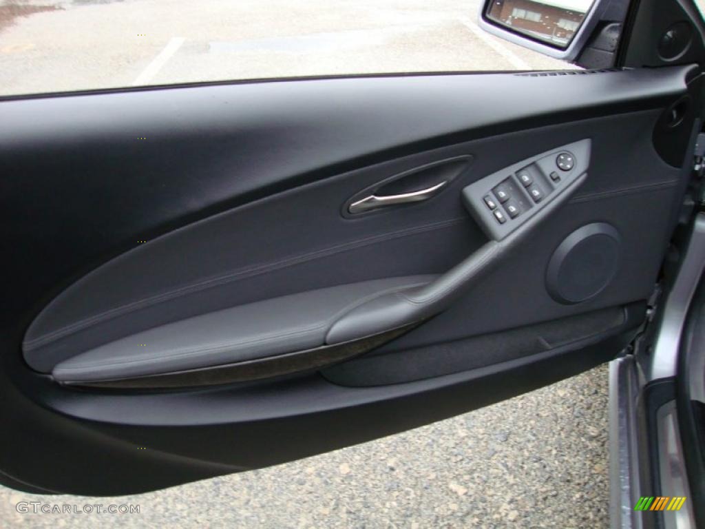 2004 BMW 6 Series 645i Convertible Black Door Panel Photo #40017154