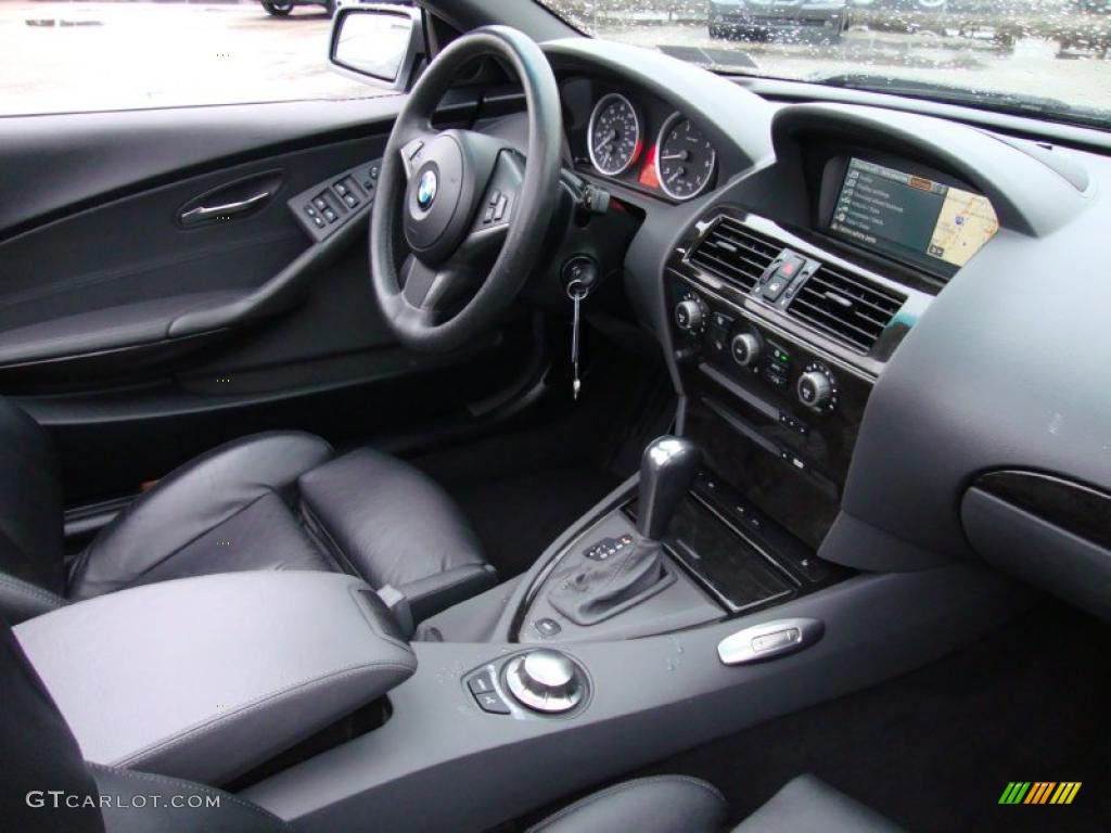 2004 BMW 6 Series 645i Convertible Black Dashboard Photo #40017246