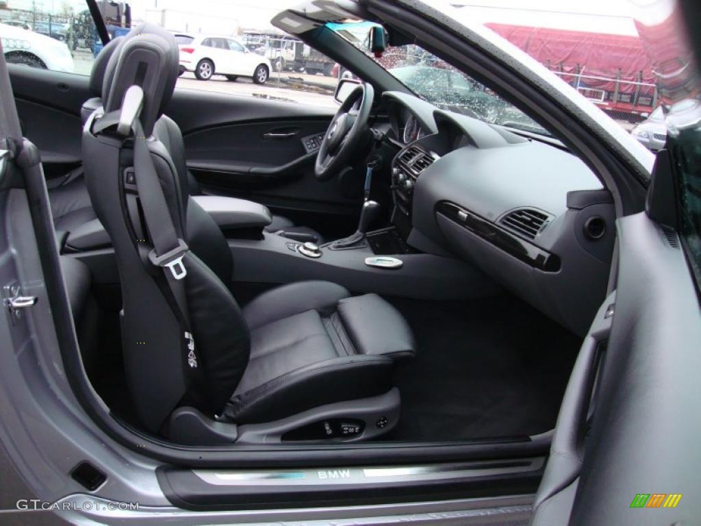 Black Interior 2004 BMW 6 Series 645i Convertible Photo #40017262