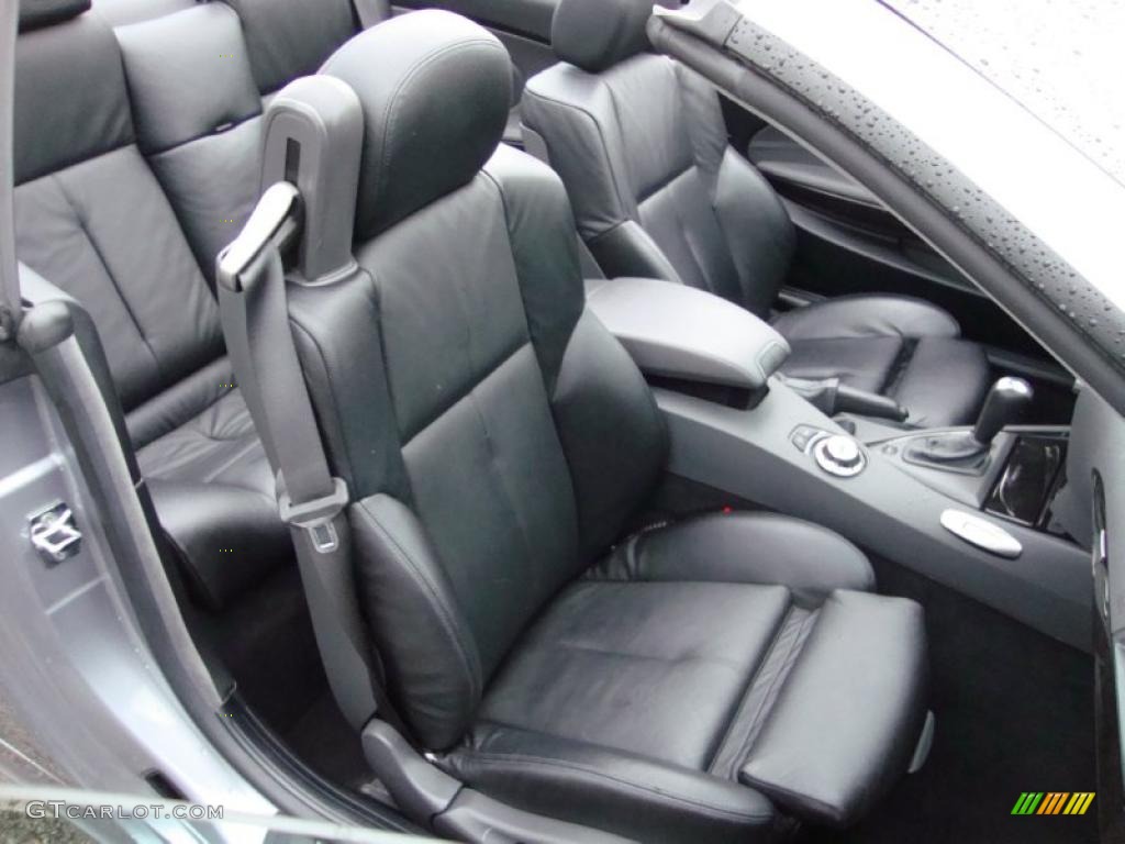 Black Interior 2004 BMW 6 Series 645i Convertible Photo #40017278