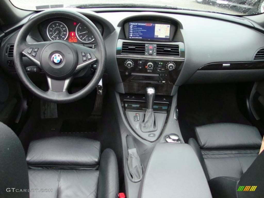 Black Interior 2004 BMW 6 Series 645i Convertible Photo #40017366