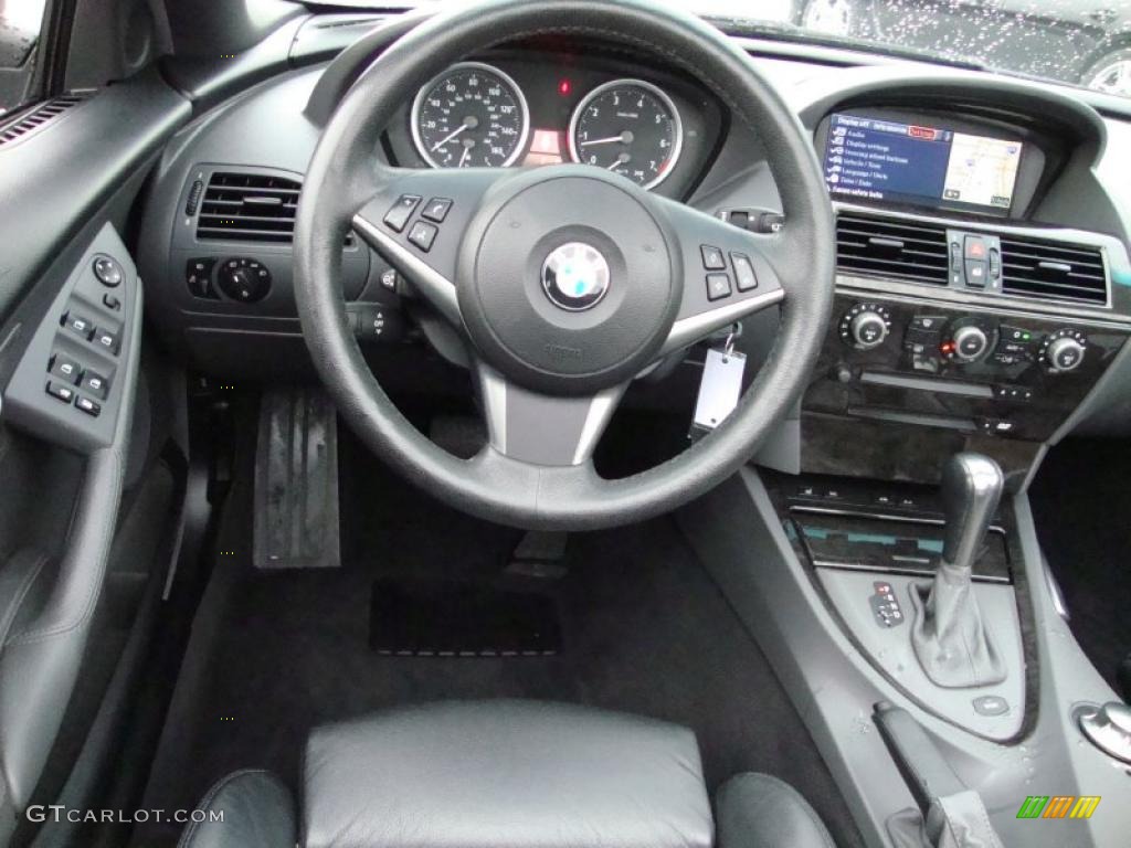 2004 BMW 6 Series 645i Convertible Black Dashboard Photo #40017382