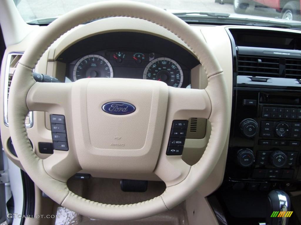 2011 Ford Escape Limited V6 4WD Camel Steering Wheel Photo #40023378