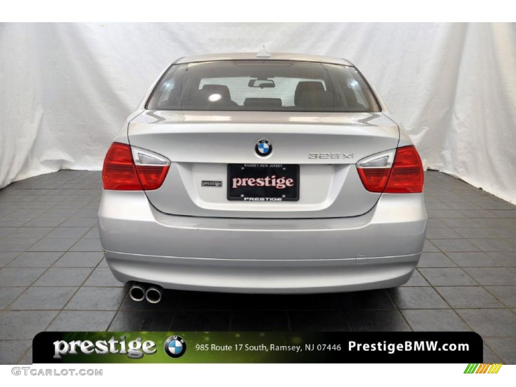 2008 3 Series 328xi Sedan - Titanium Silver Metallic / Black photo #3