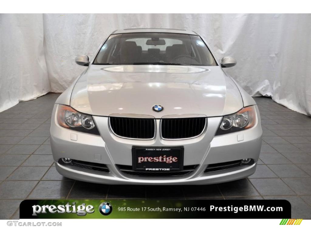 2008 3 Series 328xi Sedan - Titanium Silver Metallic / Black photo #6