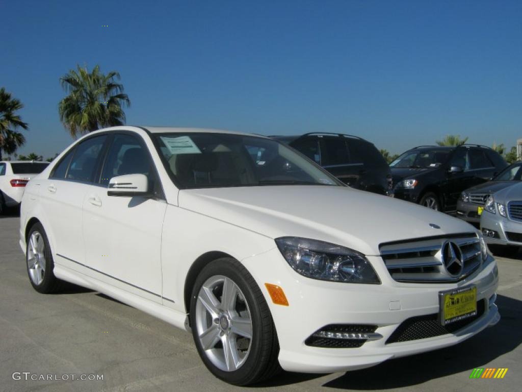 Arctic White 2011 Mercedes-Benz C 300 Sport Exterior Photo #40025886