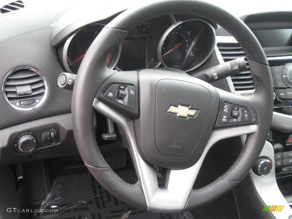 2011 Chevrolet Cruze LT Jet Black Steering Wheel Photo #40026236