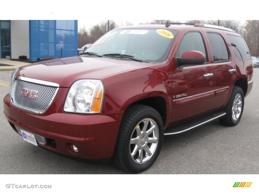 2008 Yukon Denali AWD - Red Jewel Tintcoat / Cocoa/Light Cashmere photo #1