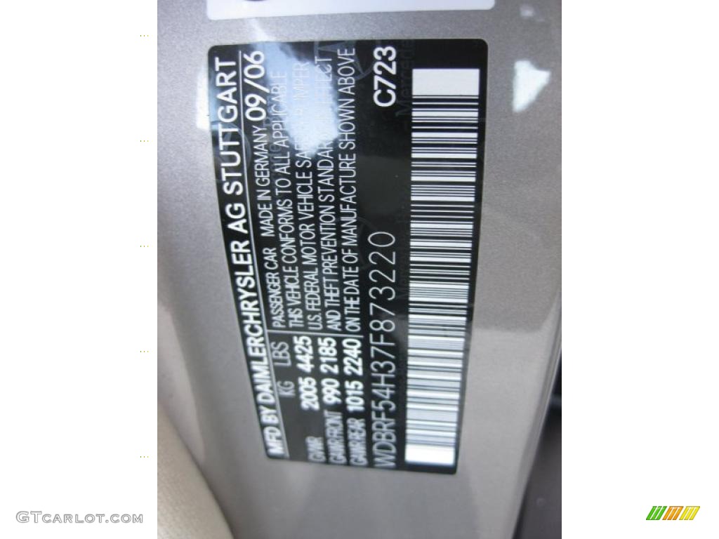 2007 C Color Code 723 for Pewter Metallic Photo #40028226