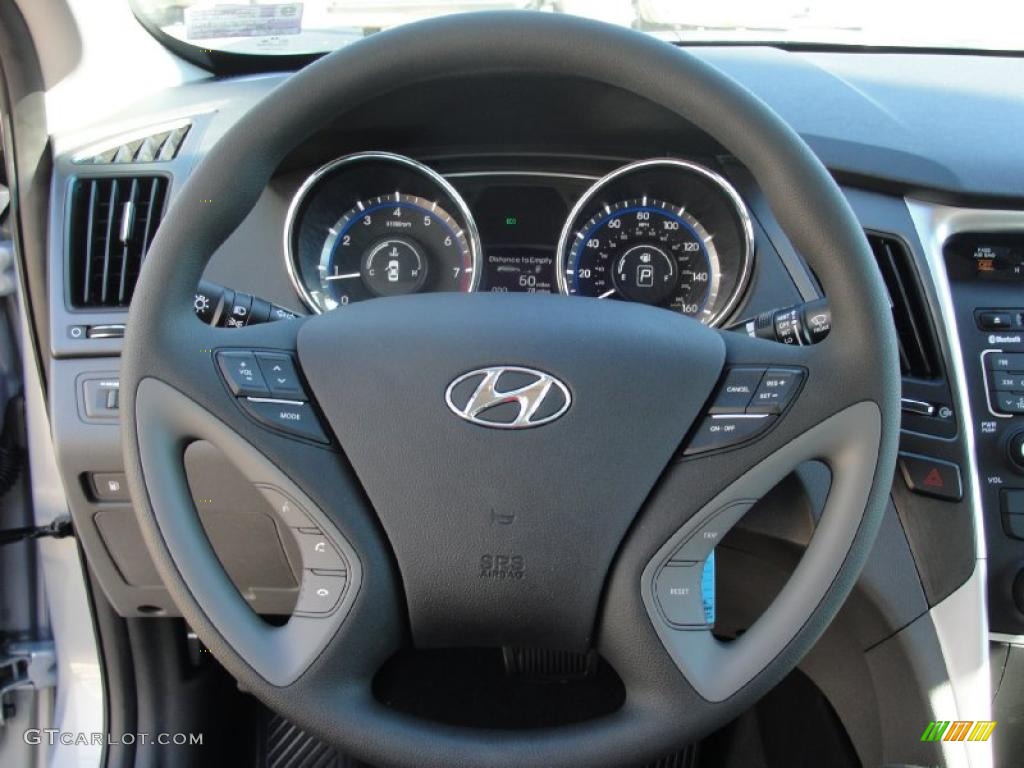 2011 Hyundai Sonata GLS Gray Steering Wheel Photo #40028992