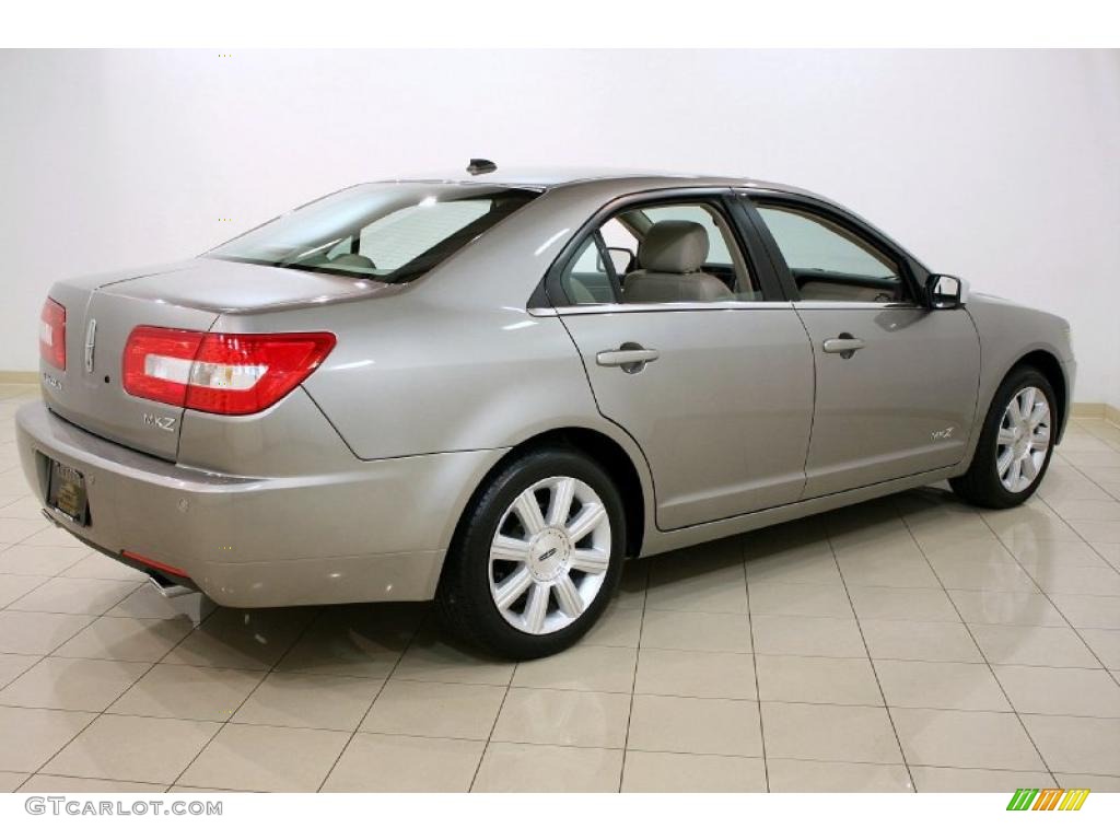 2008 MKZ Sedan - Vapor Silver Metallic / Light Stone photo #7