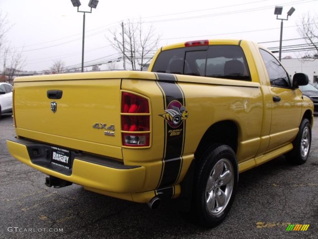 2005 Ram 1500 SLT Rumble Bee Regular Cab 4x4 - Solar Yellow / Dark Slate Gray photo #3