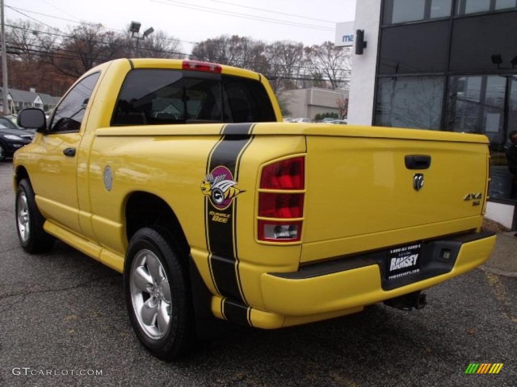 Solar Yellow 2005 Dodge Ram 1500 SLT Rumble Bee Regular Cab 4x4 Exterior Photo #40036326