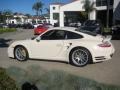 2011 Cream White Porsche 911 Turbo S Coupe  photo #2