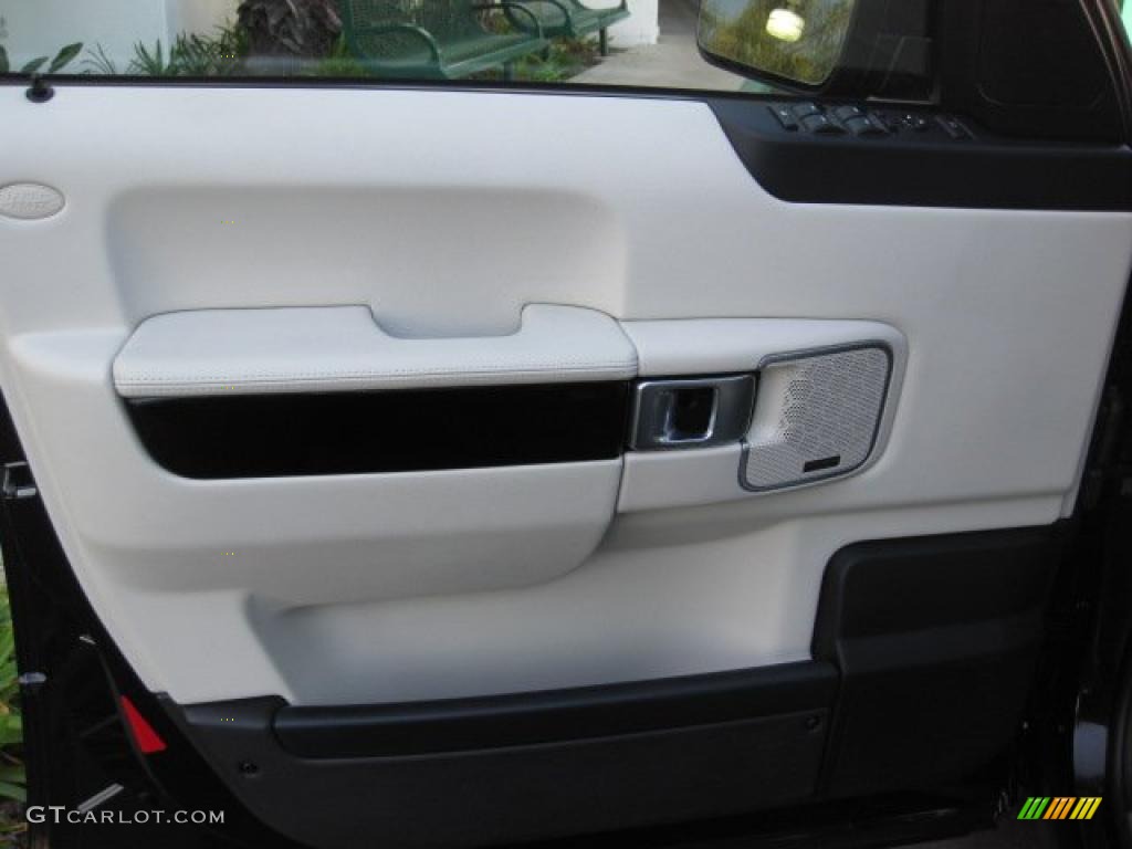 2010 Land Rover Range Rover HSE Ivory White/Jet Black Door Panel Photo #40038754