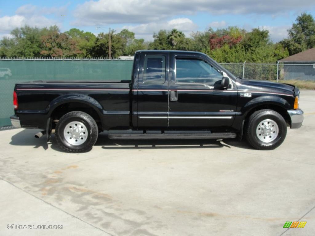 Black 2000 Ford F250 Super Duty XLT Extended Cab Exterior Photo #40038814