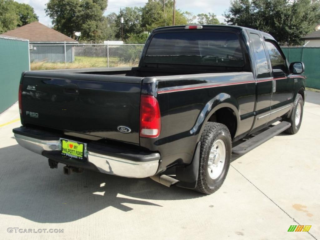 2000 F250 Super Duty XLT Extended Cab - Black / Medium Graphite photo #3