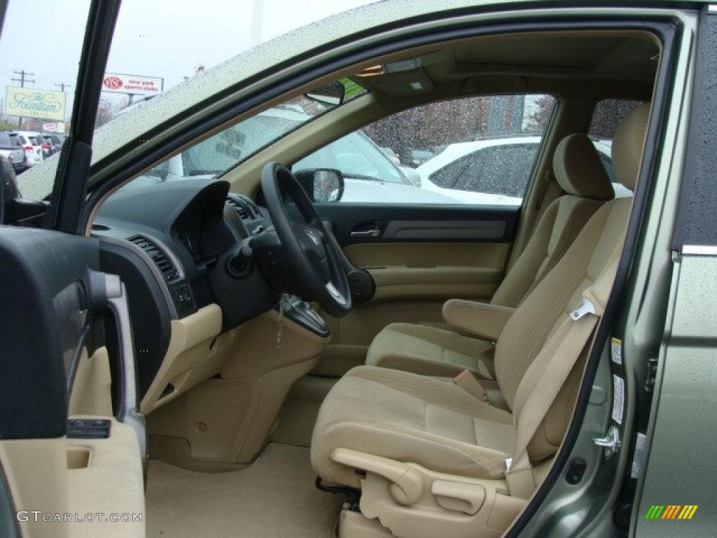 2008 CR-V EX 4WD - Green Tea Metallic / Ivory photo #7