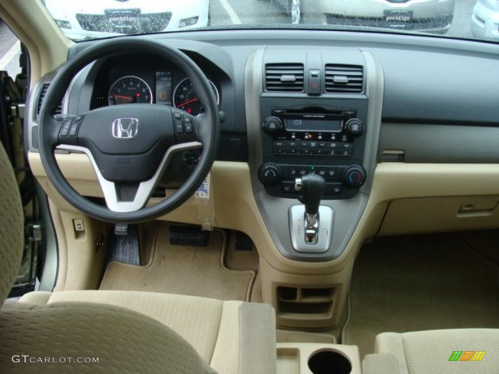 2008 CR-V EX 4WD - Green Tea Metallic / Ivory photo #9
