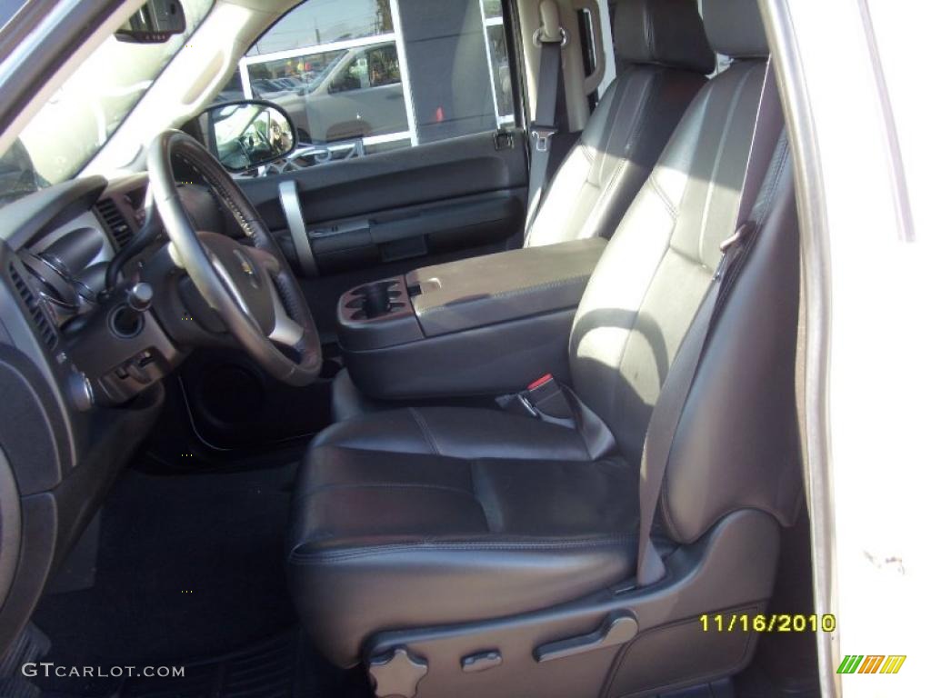 Ebony Interior 2008 Chevrolet Silverado 1500 LTZ Crew Cab Photo #40041038