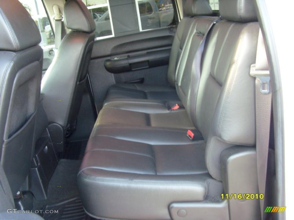 Ebony Interior 2008 Chevrolet Silverado 1500 LTZ Crew Cab Photo #40041050