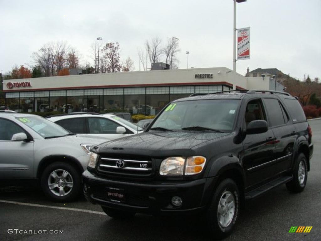 2001 Sequoia Limited 4x4 - Black / Oak photo #1