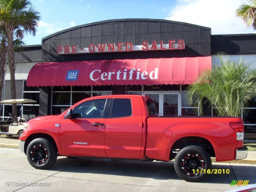 2010 Tundra Double Cab - Radiant Red / Graphite Gray photo #1