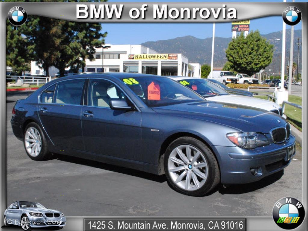 2008 7 Series 750Li Sedan - Michigan Blue Metallic / Cream Beige photo #1
