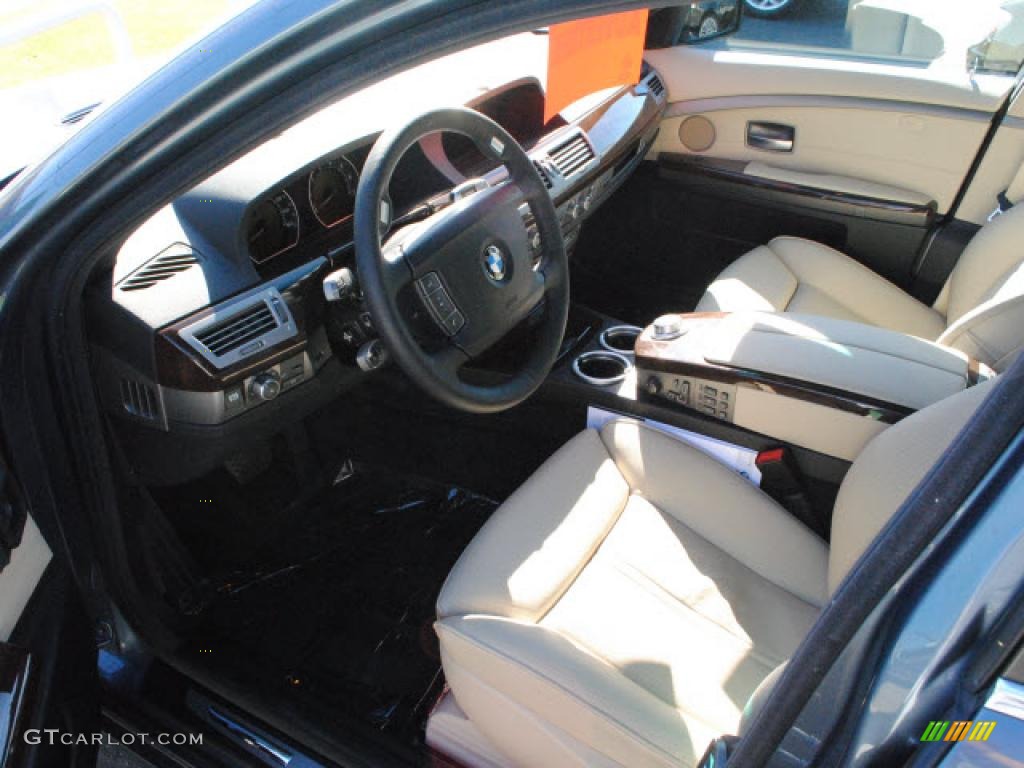 2008 7 Series 750Li Sedan - Michigan Blue Metallic / Cream Beige photo #13