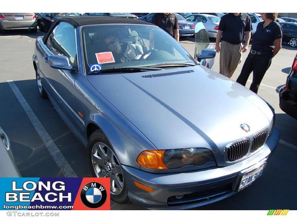 2000 3 Series 323i Convertible - Steel Blue Metallic / Grey photo #1