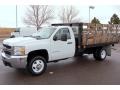 Front 3/4 View of 2008 Silverado 3500HD Regular Cab Chassis Stake Truck