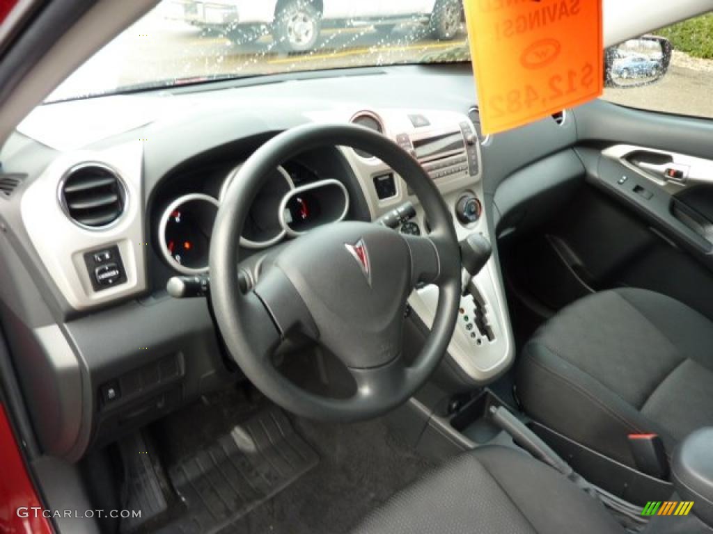 Ebony Interior 2010 Pontiac Vibe 1.8L Photo #40049518