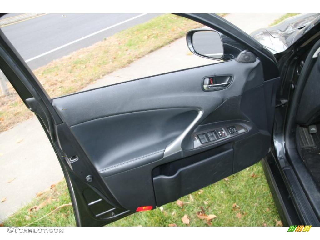 2010 Lexus IS 250 AWD Black Door Panel Photo #40051614