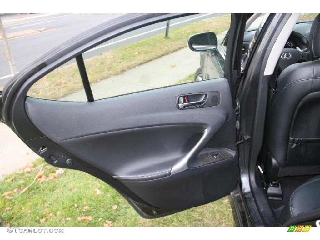 2010 Lexus IS 250 AWD Black Door Panel Photo #40051622