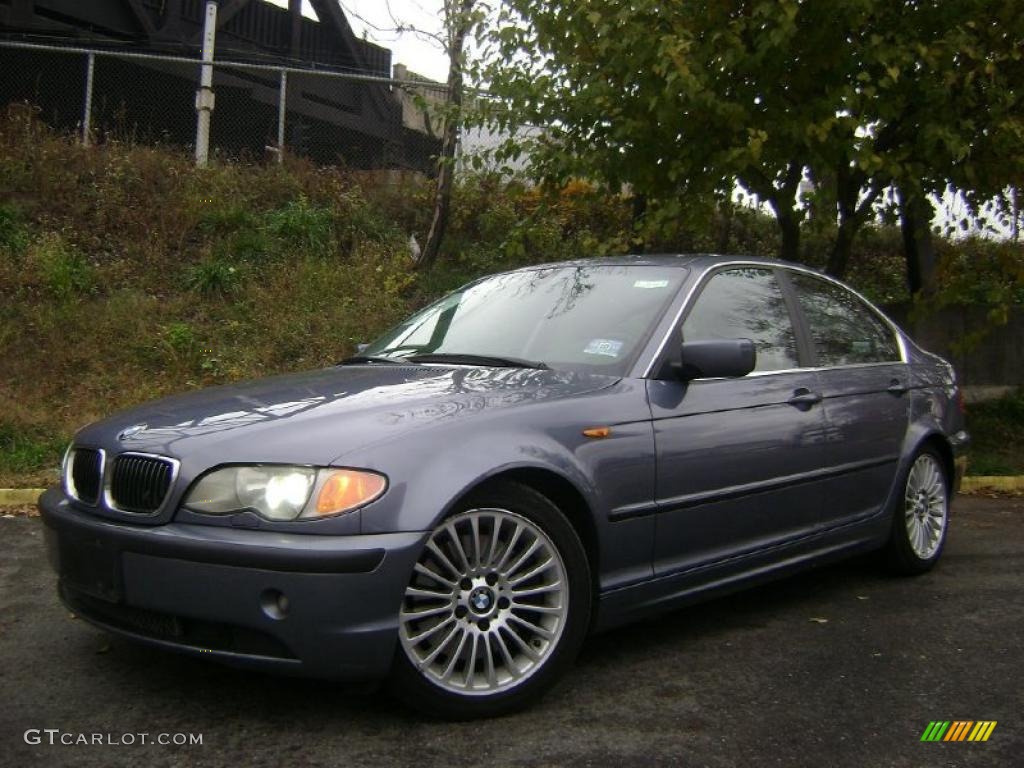 2003 3 Series 330i Sedan - Steel Blue Metallic / Grey photo #1