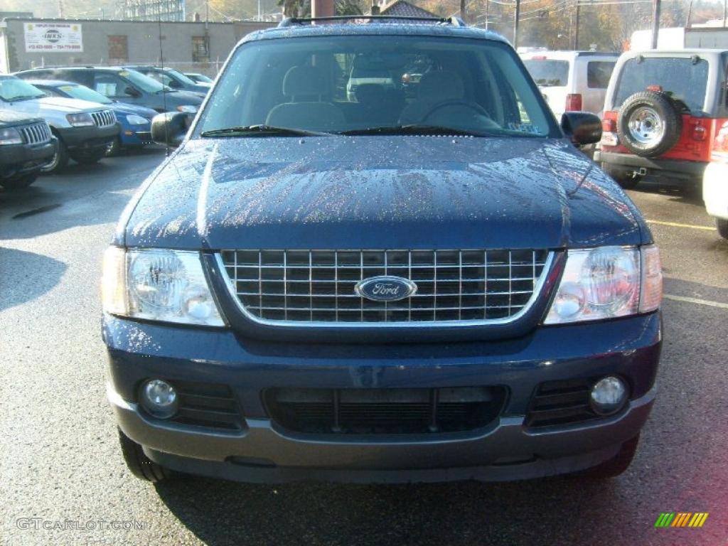 2004 Explorer XLT 4x4 - Dark Blue Pearl Metallic / Graphite photo #8