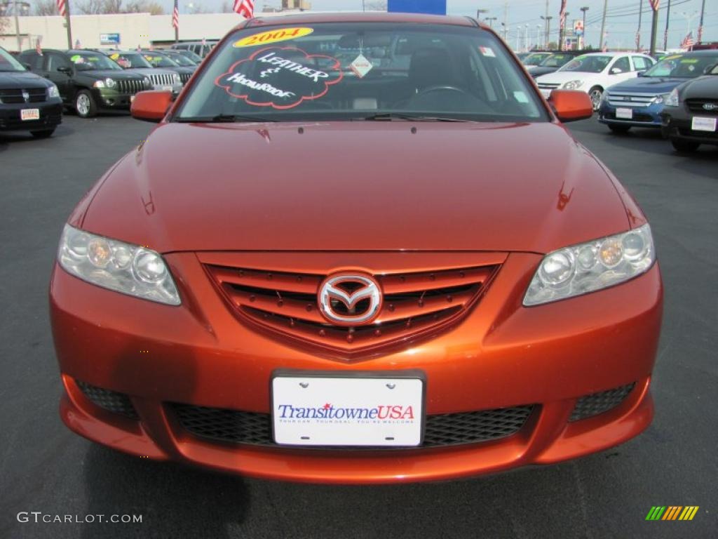2004 MAZDA6 s Sport Sedan - Blazing Copper Metallic / Black photo #6