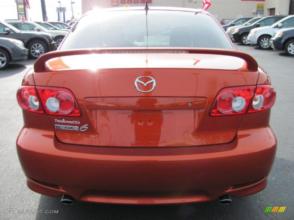 2004 MAZDA6 s Sport Sedan - Blazing Copper Metallic / Black photo #22