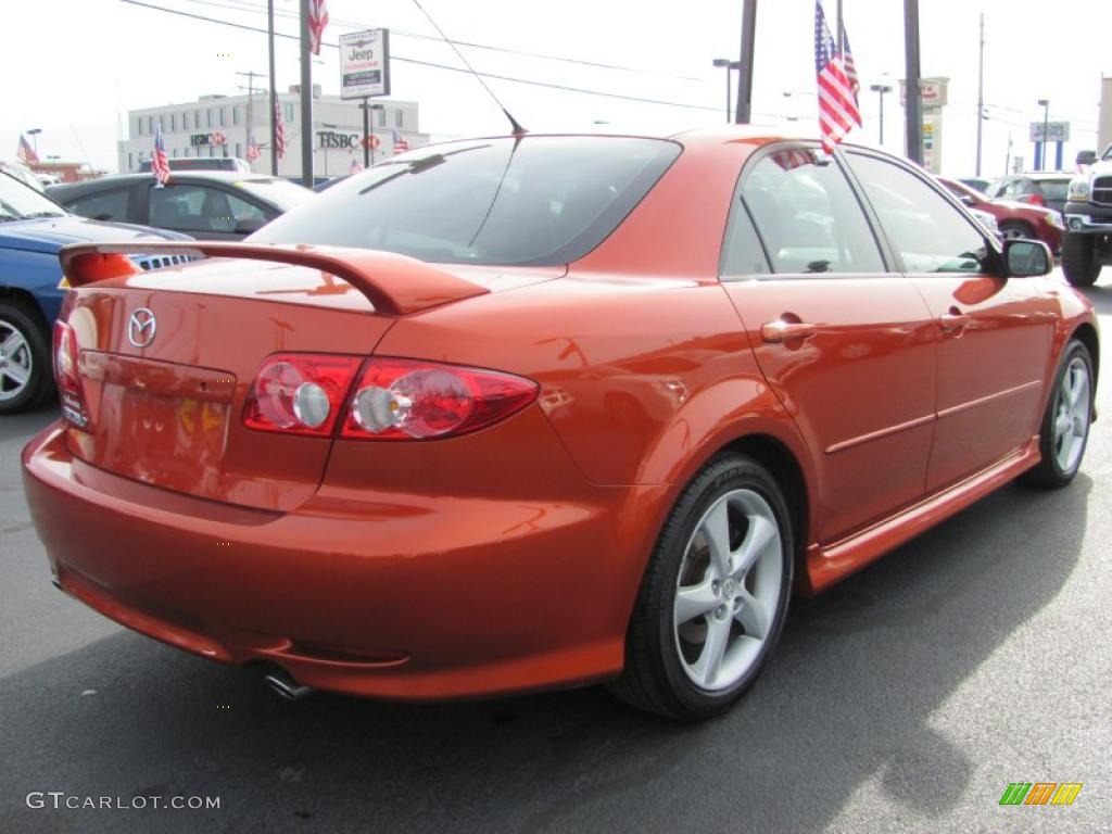 2004 MAZDA6 s Sport Sedan - Blazing Copper Metallic / Black photo #23